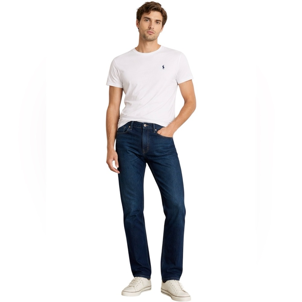Polo Ralph Lauren Men's Dark Blue Denim Jeans Classic Slim Straight Fit 34 x 34 - Picture 6 of 6